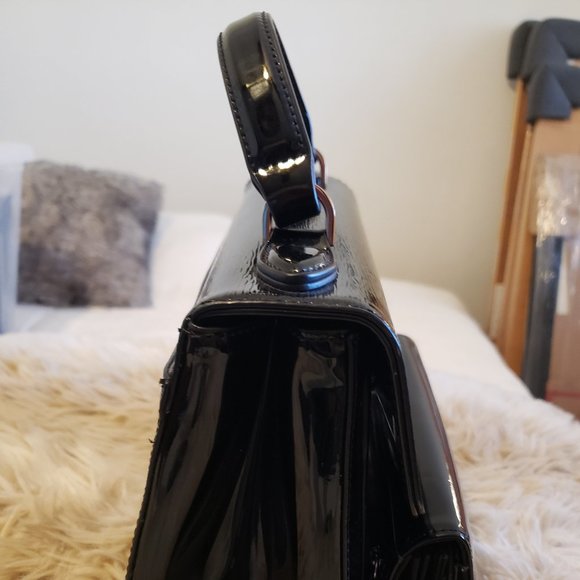 Giani Bernini Black Patent Leather Purse AND matching Wallet - Picture 4 of 8